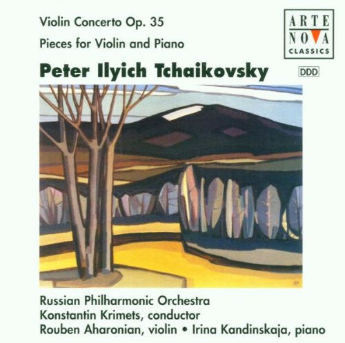 Peter ilyich Tchaikovsky , russian philharmonic orchestra, konstantin krimets , rouben aharonian , irina kandinskaja - violin concerto in d, op. 35 / pieces for violin and piano - Peter ilyich Tchaikovsky - CD